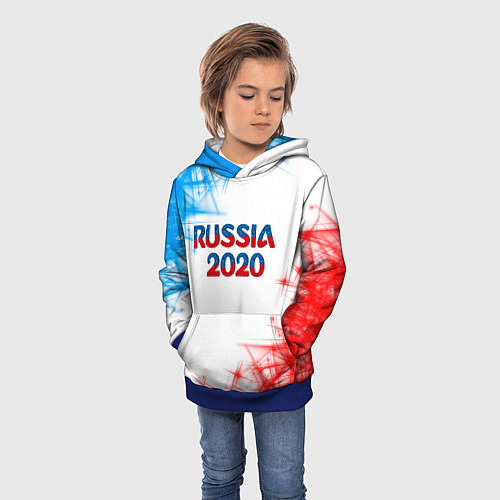 Детская толстовка Россия / 3D-Синий – фото 3