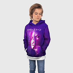Толстовка-худи детская Доктор Стоун, цвет: 3D-белый — фото 2