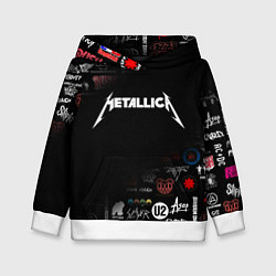 Толстовка-худи детская Metallica, цвет: 3D-белый