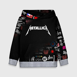 Толстовка-худи детская Metallica, цвет: 3D-меланж