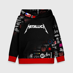 Толстовка-худи детская Metallica, цвет: 3D-красный