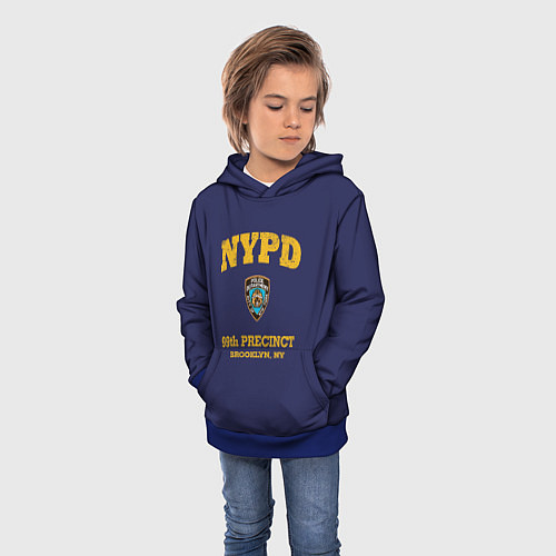 Детская толстовка Бруклин 9-9 департамент NYPD / 3D-Синий – фото 3