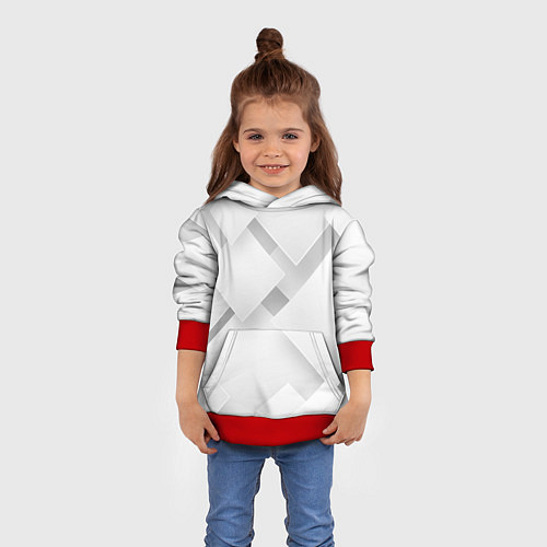 Детская толстовка Геометрическая Абстракция / 3D-Красный – фото 4