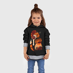 Толстовка-худи детская JAPAN FOX, цвет: 3D-меланж — фото 2