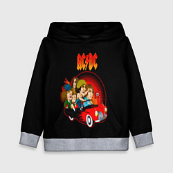 Толстовка-худи детская ACDC, цвет: 3D-меланж