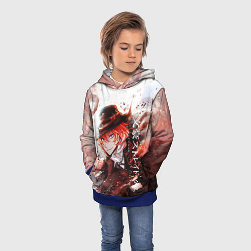 Детская толстовка Bungou Stray Dogs / 3D-Синий – фото 3