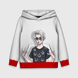 Толстовка-худи детская Pyrokinesis, цвет: 3D-красный