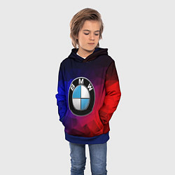 Толстовка-худи детская BMW NEON, цвет: 3D-синий — фото 2