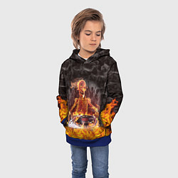 Толстовка-худи детская Вечеринка у скелетов, цвет: 3D-синий — фото 2