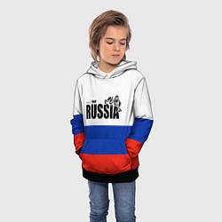 Толстовка-худи детская Russia, цвет: 3D-черный — фото 2