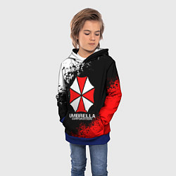 Толстовка-худи детская RESIDENT EVIL UMBRELLA, цвет: 3D-синий — фото 2