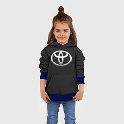 Толстовка-худи детская Toyota carbon, цвет: 3D-синий — фото 2