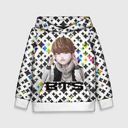 Толстовка-худи детская BTS, цвет: 3D-белый