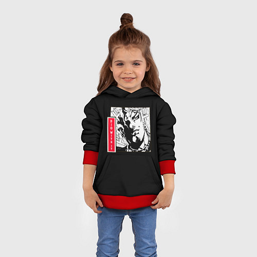 Детская толстовка Jojos bizarre adventure Dio / 3D-Красный – фото 4