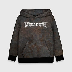 Толстовка-худи детская Megadeth, цвет: 3D-черный