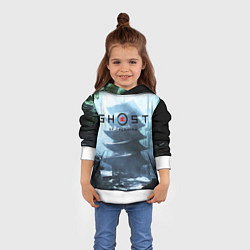 Толстовка-худи детская Ghost of Tsushimа, цвет: 3D-белый — фото 2