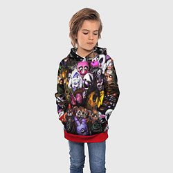 Толстовка-худи детская Five Nights At Freddy's, цвет: 3D-красный — фото 2