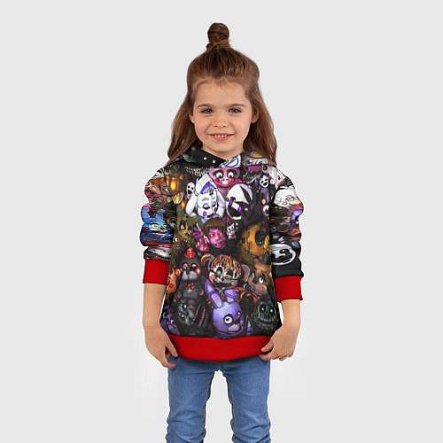 Детская толстовка Five Nights At Freddy's / 3D-Красный – фото 4