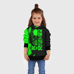 Толстовка-худи детская I'm on the highway to hell ACDC, цвет: 3D-черный — фото 2