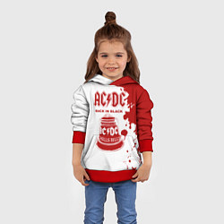 Толстовка-худи детская ACDC Back in Black, цвет: 3D-красный — фото 2
