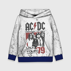 Толстовка-худи детская ACDC, цвет: 3D-синий