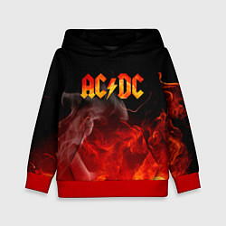 Толстовка-худи детская ACDC, цвет: 3D-красный