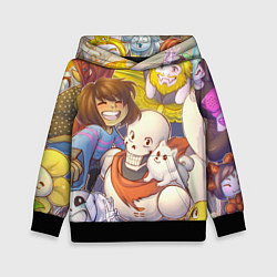 Толстовка-худи детская UNDERTALE, цвет: 3D-черный
