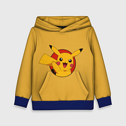 Толстовка-худи детская Pikachu, цвет: 3D-синий