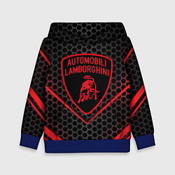 Толстовка-худи детская Lamborghini, цвет: 3D-синий