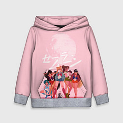 Толстовка-худи детская PINK SAILOR MOON, цвет: 3D-меланж