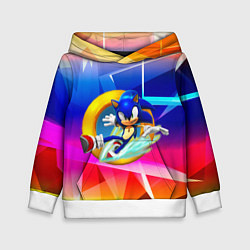 Толстовка-худи детская Sonic, цвет: 3D-белый