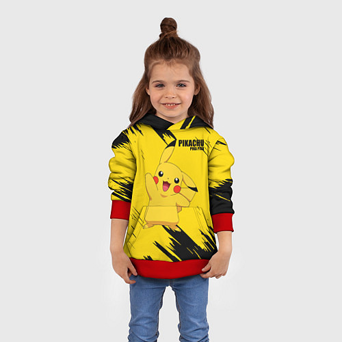 Детская толстовка PIKACHU: PIKA PIKA / 3D-Красный – фото 4