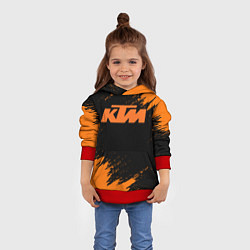 Толстовка-худи детская KTM, цвет: 3D-красный — фото 2