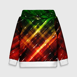 Толстовка-худи детская Green & Red, цвет: 3D-белый