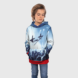 Толстовка-худи детская Алиса, цвет: 3D-красный — фото 2