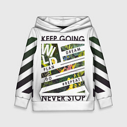 Толстовка-худи детская Off-White: Keep Going, цвет: 3D-белый