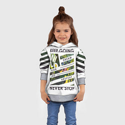 Толстовка-худи детская Off-White: Keep Going, цвет: 3D-меланж — фото 2