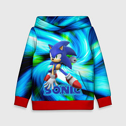 Толстовка-худи детская Sonic, цвет: 3D-красный