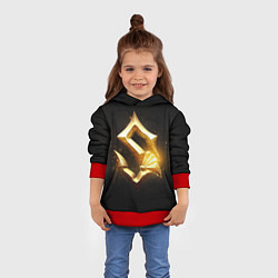 Толстовка-худи детская SABATON, цвет: 3D-красный — фото 2