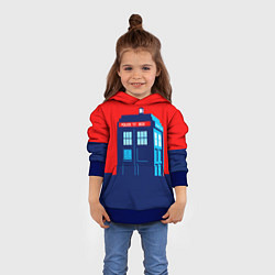 Толстовка-худи детская IN TARDIS WE TRUST, цвет: 3D-синий — фото 2