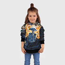 Толстовка-худи детская Van Gogh Tardis, цвет: 3D-черный — фото 2