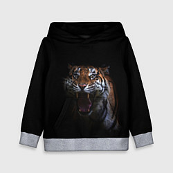 Толстовка-худи детская Тигр, цвет: 3D-меланж
