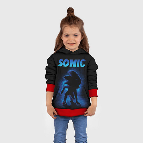 Детская толстовка Sonic in shadow / 3D-Красный – фото 4