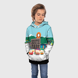 Толстовка-худи детская ЮЖНЫЙ ПАРК, цвет: 3D-черный — фото 2