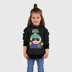 Толстовка-худи детская South Park Картман полицейский, цвет: 3D-черный — фото 2