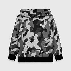 Толстовка-худи детская ГОРОДСКОЙ КАМУФЛЯЖ, цвет: 3D-черный