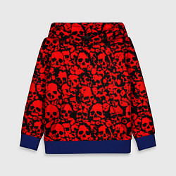 Толстовка-худи детская ЧЕРЕПА, цвет: 3D-синий