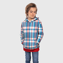 Толстовка-худи детская Текстура Сумка Челнока, цвет: 3D-красный — фото 2