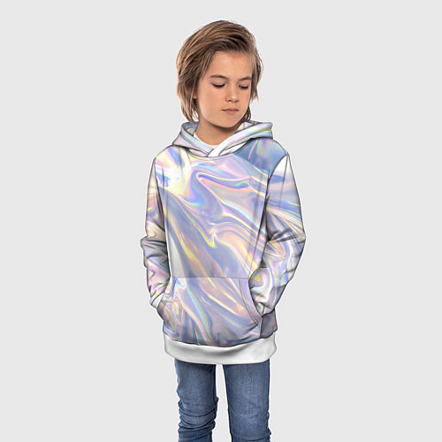 Детская толстовка Фольга / 3D-Белый – фото 3