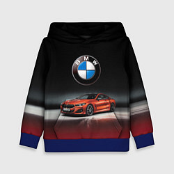 Толстовка-худи детская BMW, цвет: 3D-синий